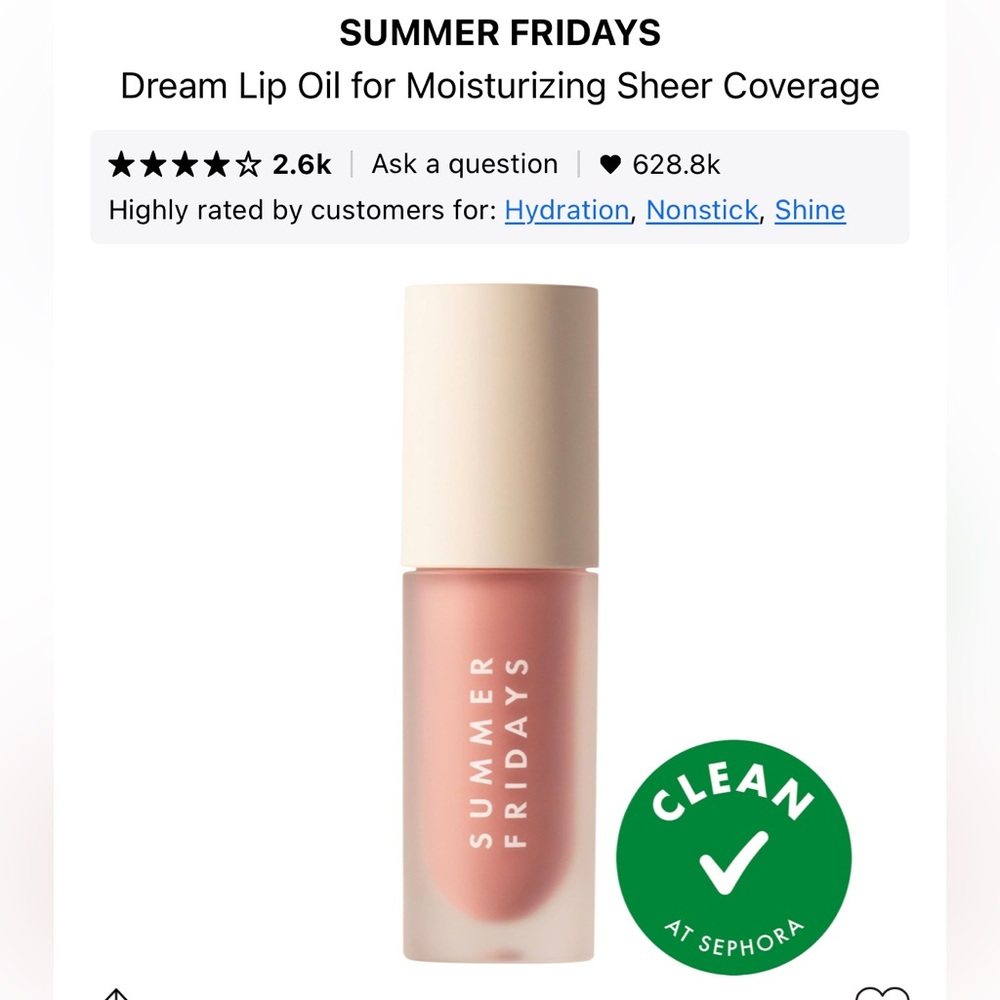 Summer Fridays Dream Lip Oil